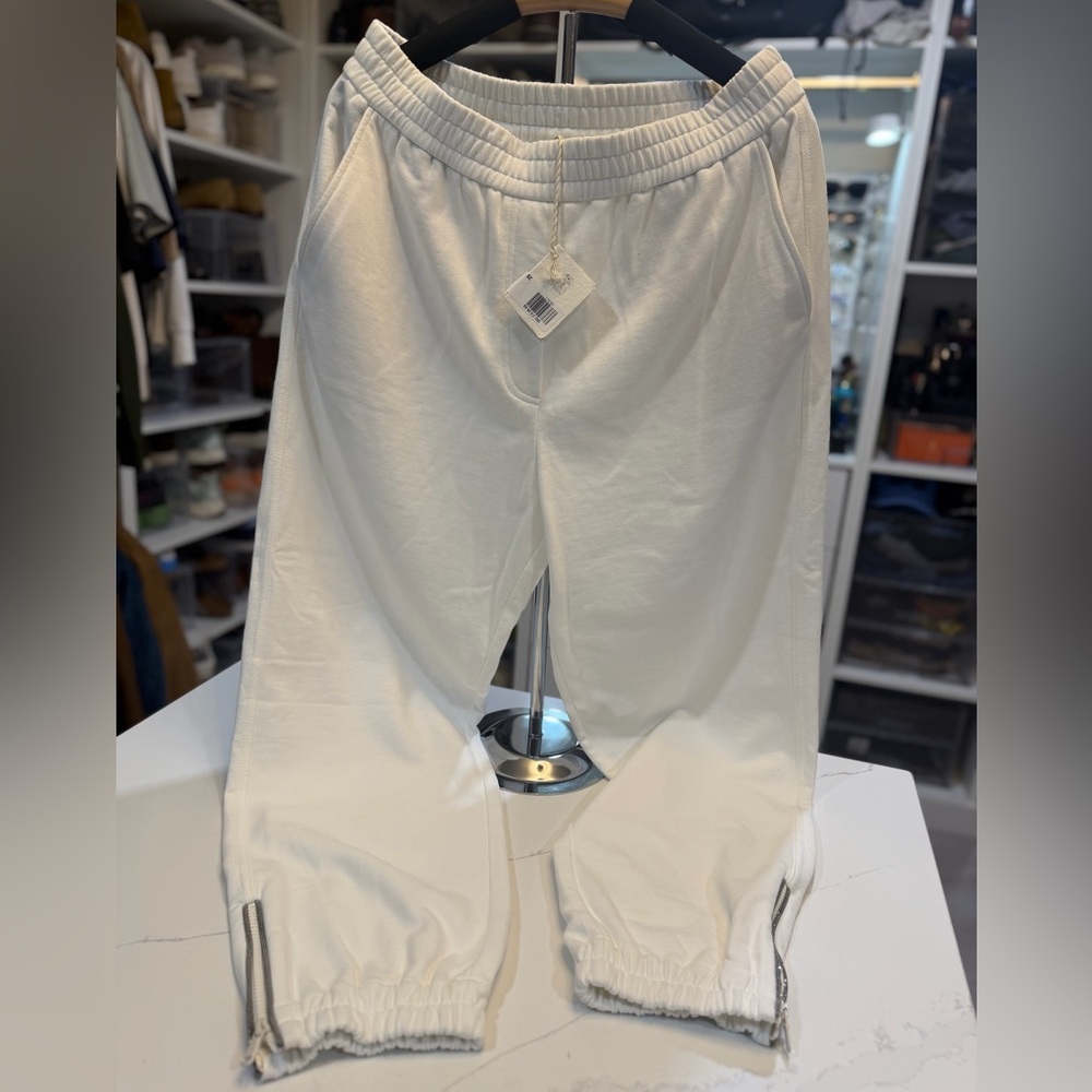Brunello Cucinelli Monil Chain White Joggers